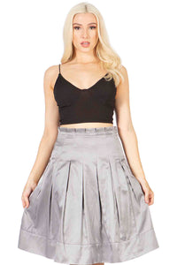 Pleated Fit & Flare Midi Skirt Vertigo