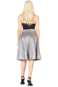 Pleated Fit & Flare Midi Skirt Vertigo