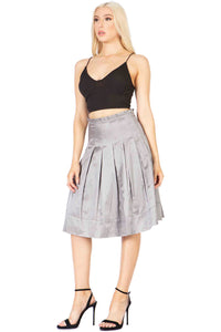 Pleated Fit & Flare Midi Skirt Vertigo