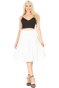 Pleated Fit & Flare Midi Skirt Vertigo