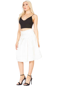 Pleated Fit & Flare Midi Skirt Vertigo
