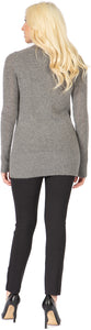 Exaggerated V Neck Pointelle Sweater Vertigo