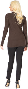 Exaggerated V Neck Pointelle Sweater Vertigo