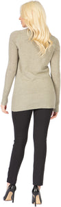 Exaggerated V Neck Pointelle Sweater Vertigo