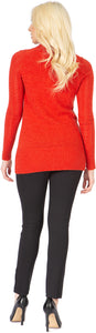 Exaggerated V Neck Pointelle Sweater Vertigo