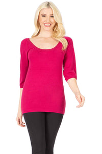 Glittering Scoop Neck Tunic Sweater Vertigo