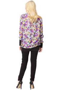 Convertible Collar Printed Top Vertigo 