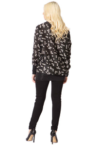Convertible Collar Printed Top Vertigo 