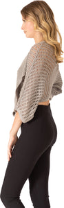 Openwork Knit Zip‐up Crop Top Vertigo 
