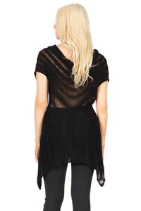 Dolman Sleeve Button Front Sweater Top Vertigo