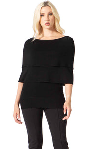 Candor Cascading Cape Sweater Vertigo 