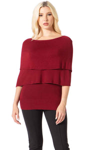 Candor Cascading Cape Sweater Vertigo 