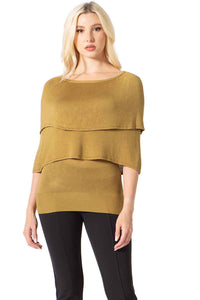 Candor Cascading Cape Sweater Vertigo 
