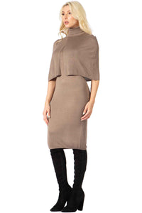 Equinox Capelet Turtleneck Sweater Dress Vertigo