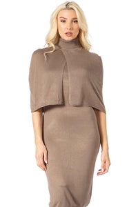 Equinox Capelet Turtleneck Sweater Dress Vertigo