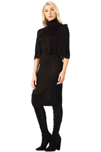 Equinox Capelet Turtleneck Sweater Dress Vertigo