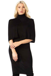 Equinox Capelet Turtleneck Sweater Dress Vertigo