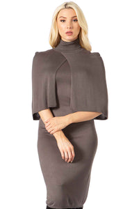 Equinox Capelet Turtleneck Sweater Dress Vertigo