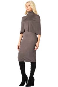 Equinox Capelet Turtleneck Sweater Dress Vertigo