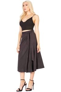 Faux Suede Midi Wrap Skirt Vertigo 