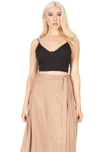 Faux Suede Midi Wrap Skirt Vertigo 