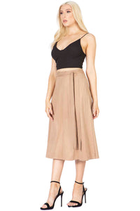 Faux Suede Midi Wrap Skirt Vertigo 