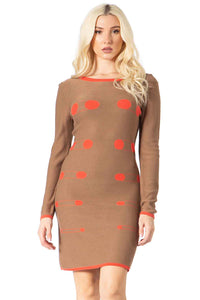 Nuance Abstract Dot Sweater Dress Vertigo