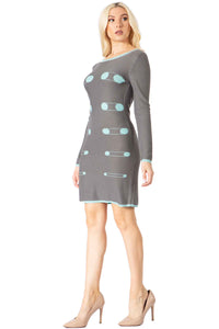 Nuance Abstract Dot Sweater Dress Vertigo