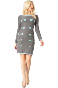 Nuance Abstract Dot Sweater Dress Vertigo