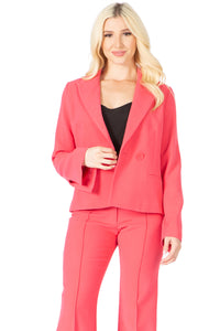 Queen Double Breasted Peaked Lapel Jacket CHERRY Vertigo 