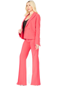Queen Double Breasted Peaked Lapel Jacket CHERRY Vertigo 