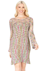 Crochet Variegated Color Coverup Dress Vertigo