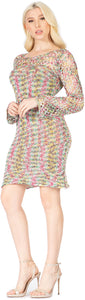 Crochet Variegated Color Coverup Dress Vertigo