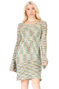 Crochet Variegated Color Coverup Dress Vertigo