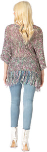 Crochet Pullover Coverup With Fringe Bottom Vertigo