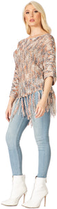 Crochet Pullover Coverup With Fringe Bottom Vertigo