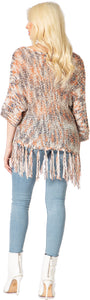 Crochet Pullover Coverup With Fringe Bottom Vertigo