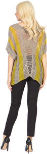 Button Front Stripe Sweater Top Vertigo