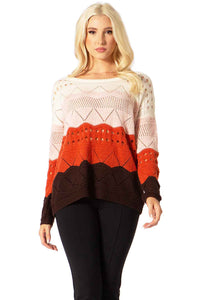 Rolling Stripe Drop Needle Sweater Vertigo