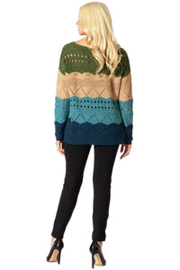 Rolling Stripe Drop Needle Sweater Vertigo