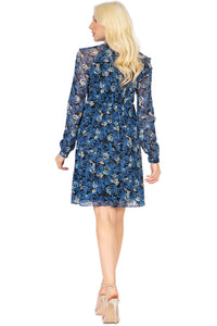 Faux Wrap Floral Knit Summer Dress Vertigo