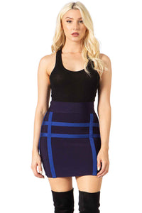 Bandage Zippered Back Skirt Vertigo 