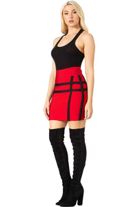 Bandage Zippered Back Skirt Vertigo 