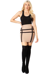 Bandage Zippered Back Skirt Vertigo 