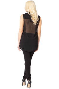 Studded Sleeveless Blouse Vertigo