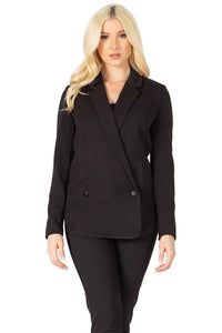 Rush Double Breasted Notch Collar Blazer Vertigo
