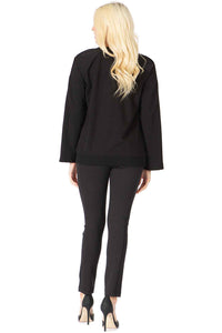 Convertible Sleeve Crewneck Pullover Vertigo
