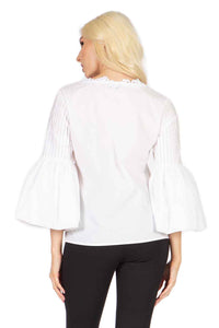Caroline Tuck Slve Puffer Top Vertigo 