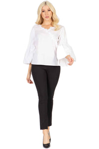 Caroline Tuck Slve Puffer Top Vertigo 