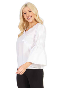 Caroline Tuck Slve Puffer Top Vertigo 